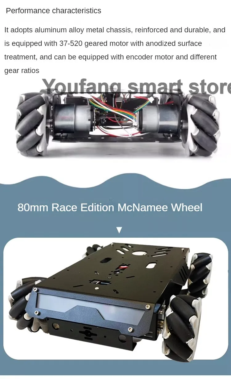 10-25Kg Last RC Tank V3 3D 4WD Mecanum Rad Roboter Auto Für Arduino Roboter DIY Kit mit Motor Ps2 Griff ESP32 Programmierbare Roboter – Detail 8