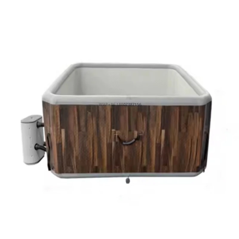 High Quality Portable Family Spa Pool Modern Design Drop Stitch Inflatable Hot Tub with Heating & Bubble Massage for Outdoor Use