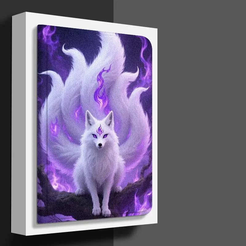 حافظة كمبيوتر لوحي بنمط عالم الثعلب ذو تسعة ذيل لهاتف Honor Tab Pad 6 7 8 9 X8 V7 V8 X9 13 X8a X9a Pro 10 Magic GT2 10.1 13.3 بوصة #2