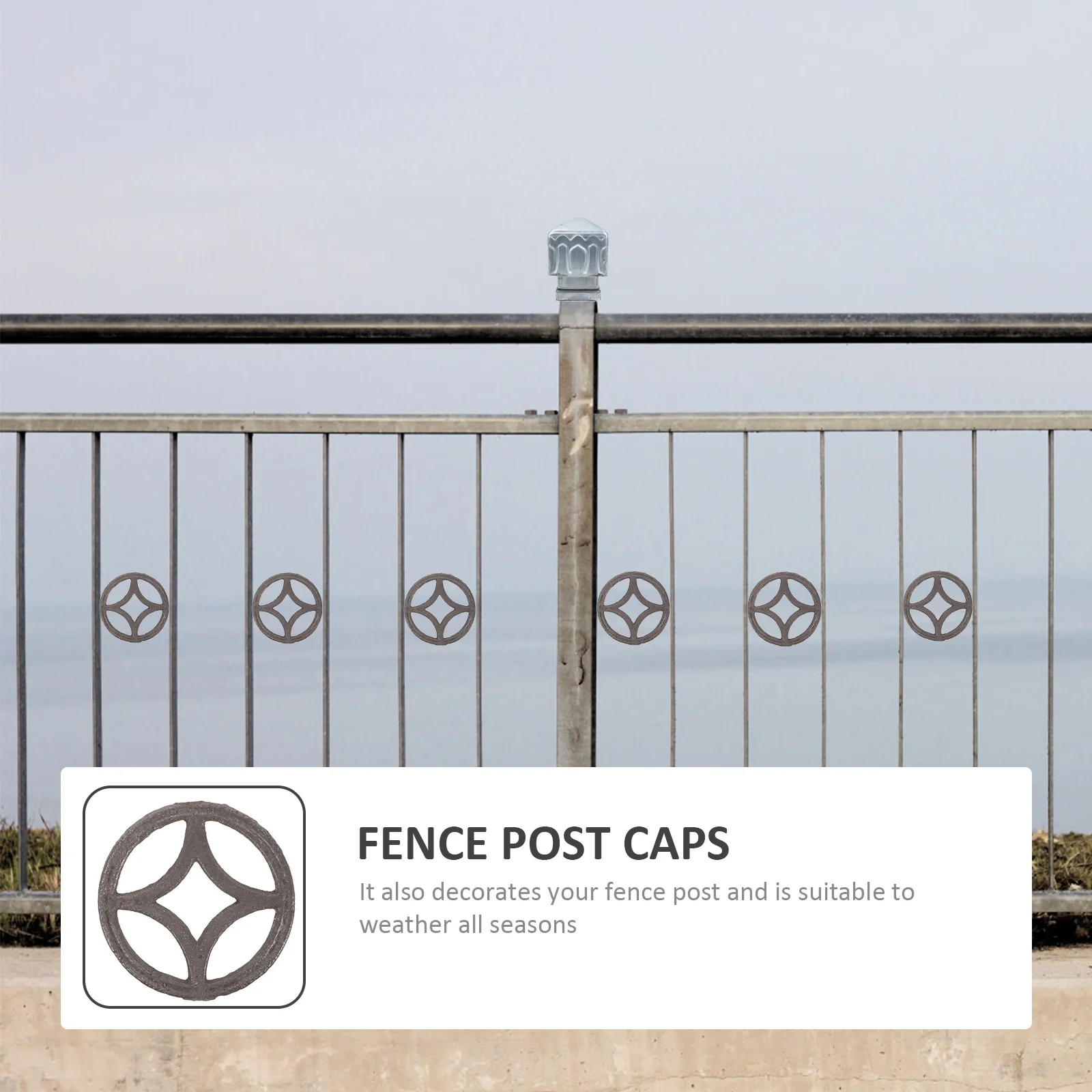 

Garden Fence Insert Decorative Metal Post Inserts for Outdoor Fencing Decor Yard Decoration Sturdy Iron Design Eye Catching