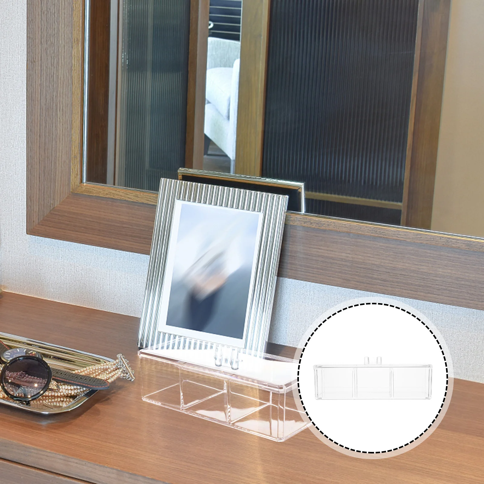 

Desktop Storage Box Simple Design Multi-Function Makeup Organizer For Home Office Jewelry Box Acrylic Holder