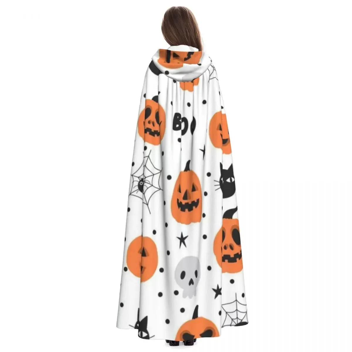 DIY Customized Adult Halloween Hooded Cape With Pictures Suitable For Halloween Role-playing Parties Comic Exhibitions Etc