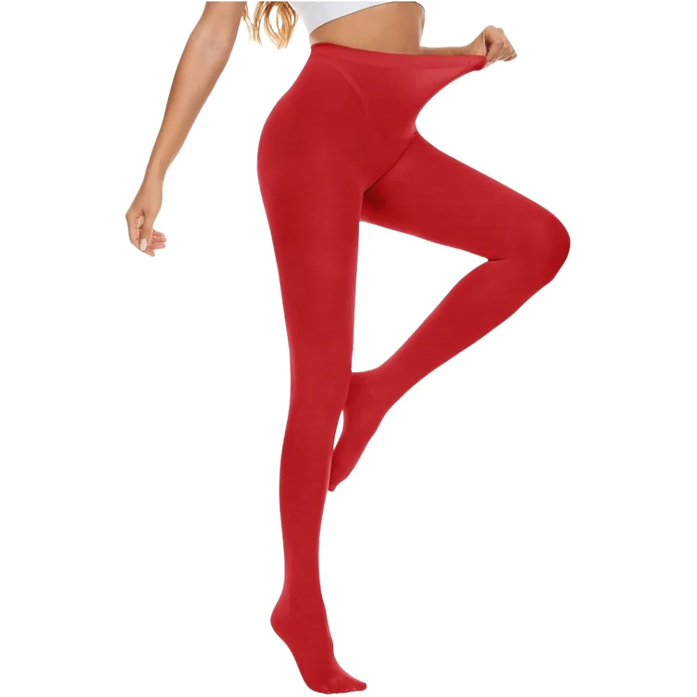 جديد إمرأة مثير جوارب طويلة لون الحلوى الجوارب الدافئة متعدد الألوان 80D المخملية جوارب ربيع الخريف سوبر مرونة عالية الخصر تخزين