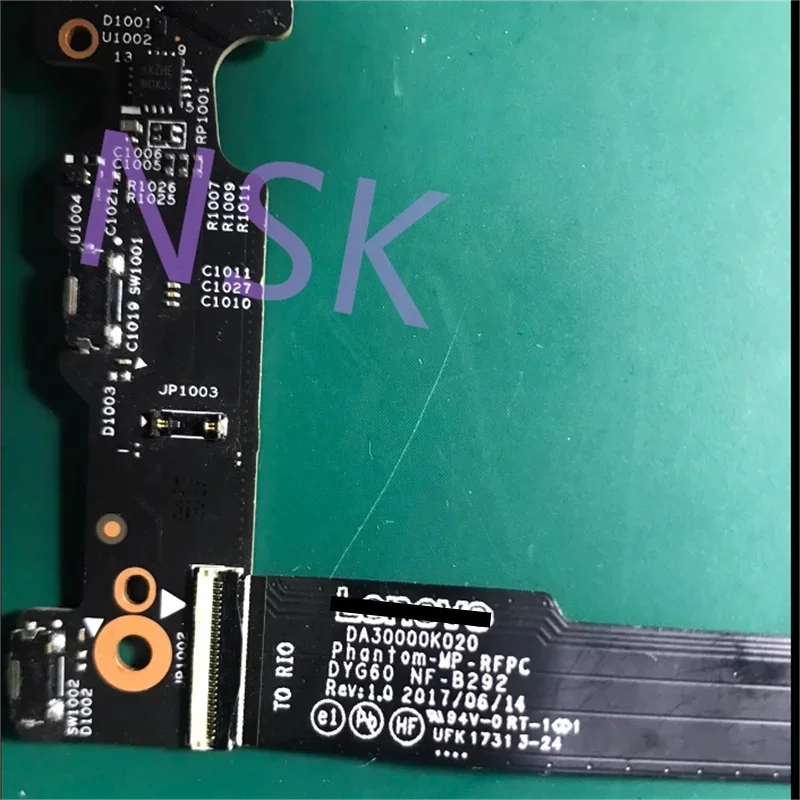 Imagem -02 - Usb Power Button Board com Cabo 100 Spot Test ok Ns-b291 para Lenovo Yoga 92013ikb Dyg60 Nf-b292 Original