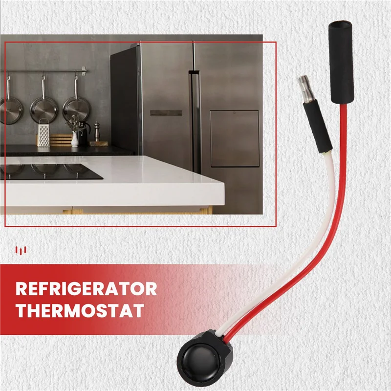 297216600 Freezer Refrigerator Bi-Metal Defrost Thermostat for Frigidaire&Kenmore Replace Thermostat