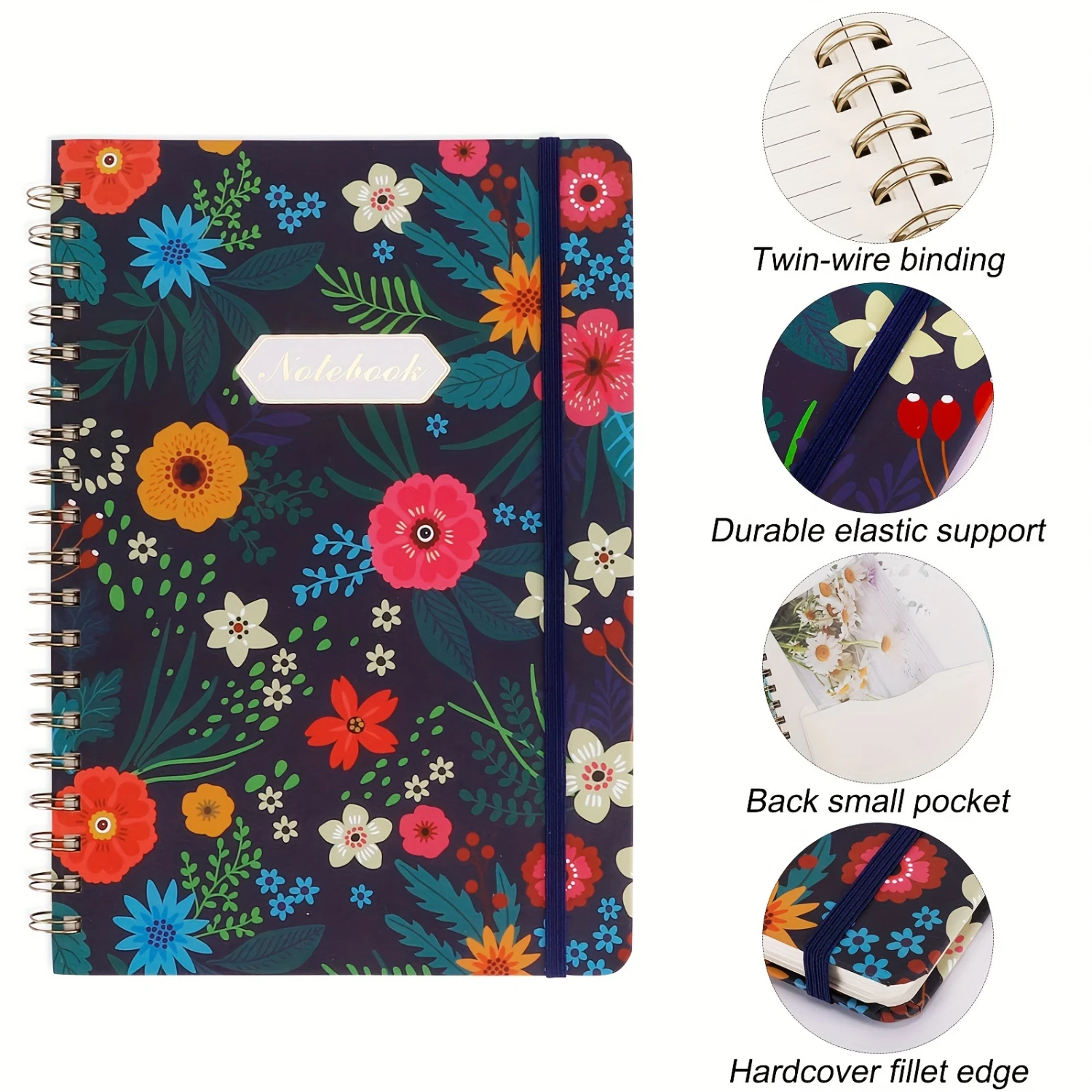 3 Pack Large B5 Spiral Notebooks, 160 Pages,100 GSM Paper, College Ruled, Hardcover, Cute Designs, Office & School Essentials