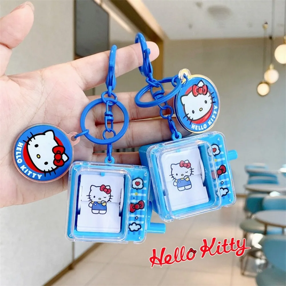 

Love Spreading Animation Machine Creative Cartoon Hello Kitty Keychains Car Key Chains Accessories Kids Birthday Gifts Wholesale