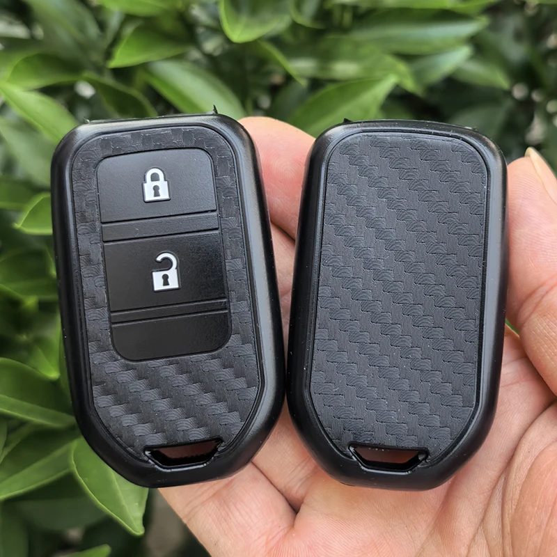 Silikon-Autoschlüsselhülle für Honda Fit GP5 Shuttle Gp8 JADE VEZEL City Civic Jazz BRV 2-Tasten-Schlüsselabdeckung Auto-Zubehör