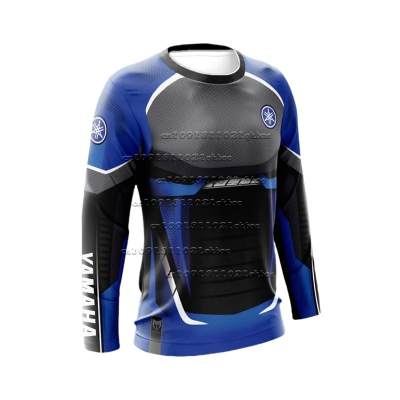 

Automobile Sports Long Sleeved Printed T-shirt, Men's and Women's Motorcycle T-shirt, Yamaha Breathable T-shirt