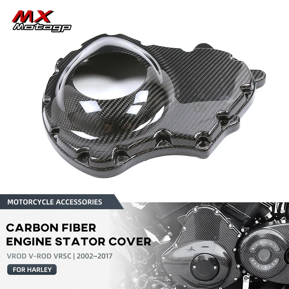 

Carbon Fiber Motorcycle Engine Generator Stator Cover For Harley VROD V-ROD VRSC Muscle VRSCF VRSCDX VRSCAW Night Rod 2002-2017