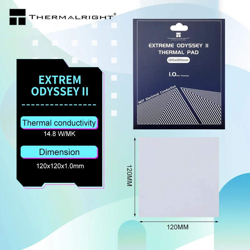 

Thermalright ODYSSEY Ⅱ Heat Dissipation Silicone Pad CPU GPU Graphic Card Thermal Pad Motherboard Silicone Grease Pad Multi-Size