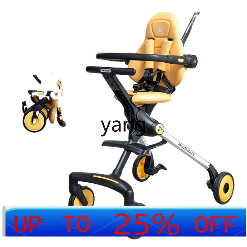 

CX Baby Walking Tool Trolley Children Can Sit and Lie High Landscape Lightweight Folding