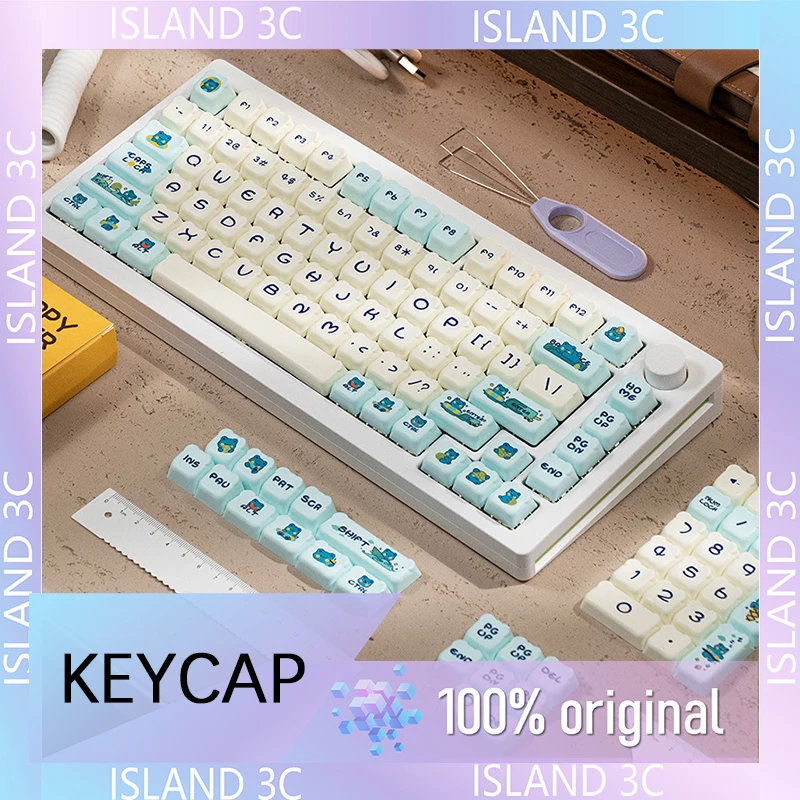 AKKOxMonsgeek Bear Head Theme Keycap Mechanical Keyboard PBT Material Two Color Injection Keycap Hot Sublimation Girls Game Gift