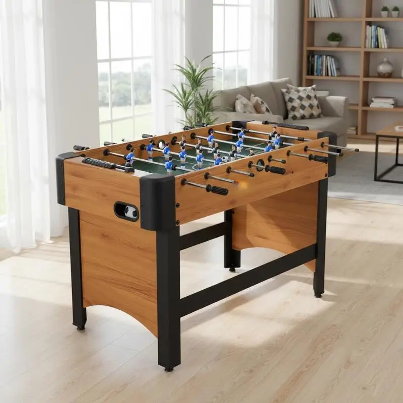 

Foosball Table Competition Full Size Soccer Game Table with 22 Players-Natural
