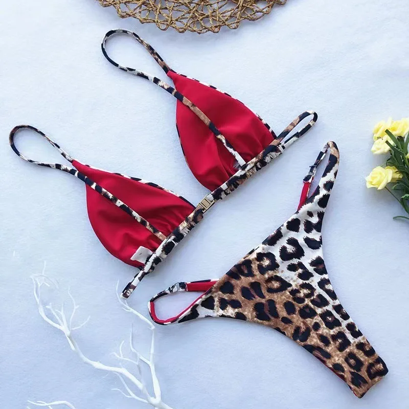 Micro Leopard Micro Bikini Set Women Swimsuit Bathing Suit Beach Swimwear Women Sexy Bathing Suit Biquinis Thong Beach Vacation