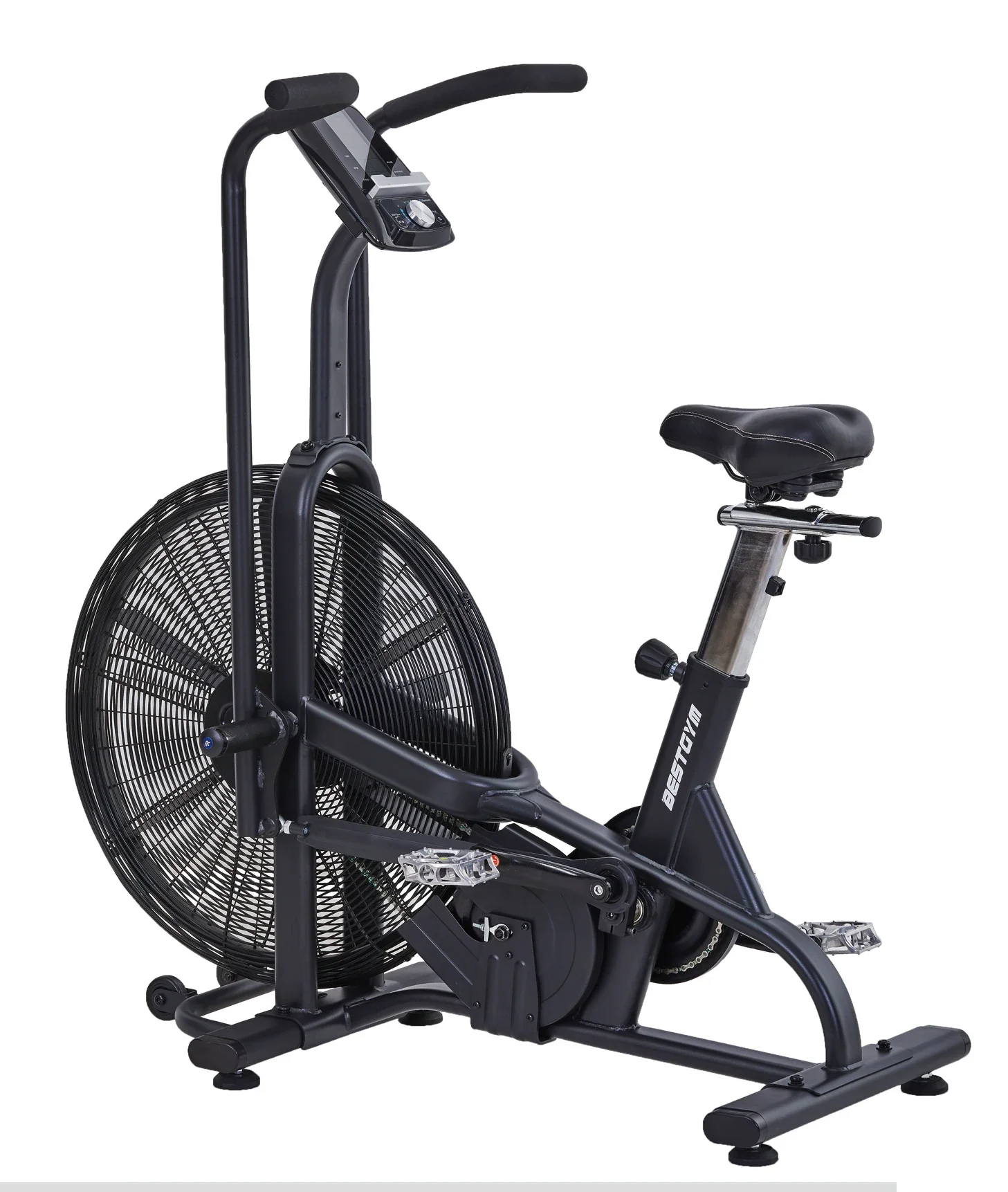 MOTION AIR BIKE, Vélo d'exercice de ventilateur avec résistance illimitée et support d'appareil