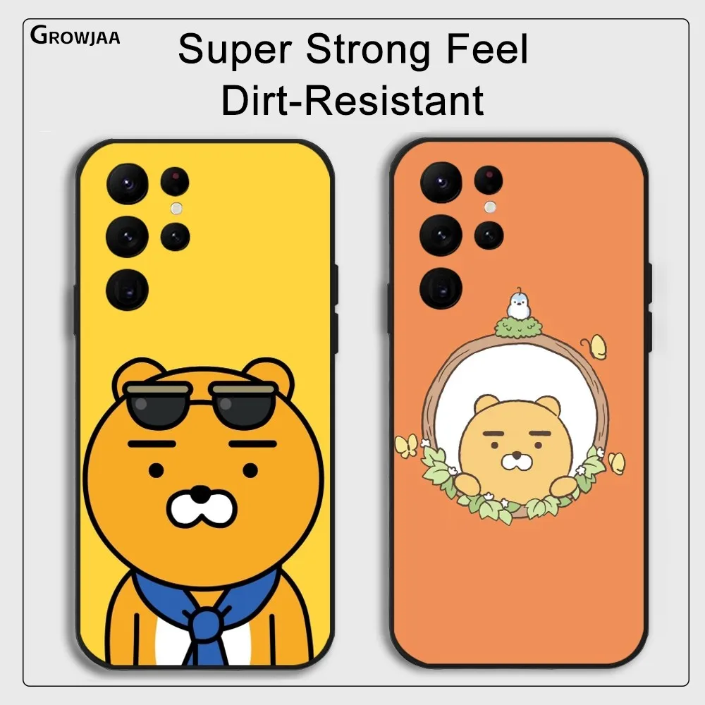 Cartoon R-Ryan kakao Phone Case For Samsung Galaxy S25 S24 S22 S23 Ultra S21 S20 Plus 5G Protective Silicone Funda