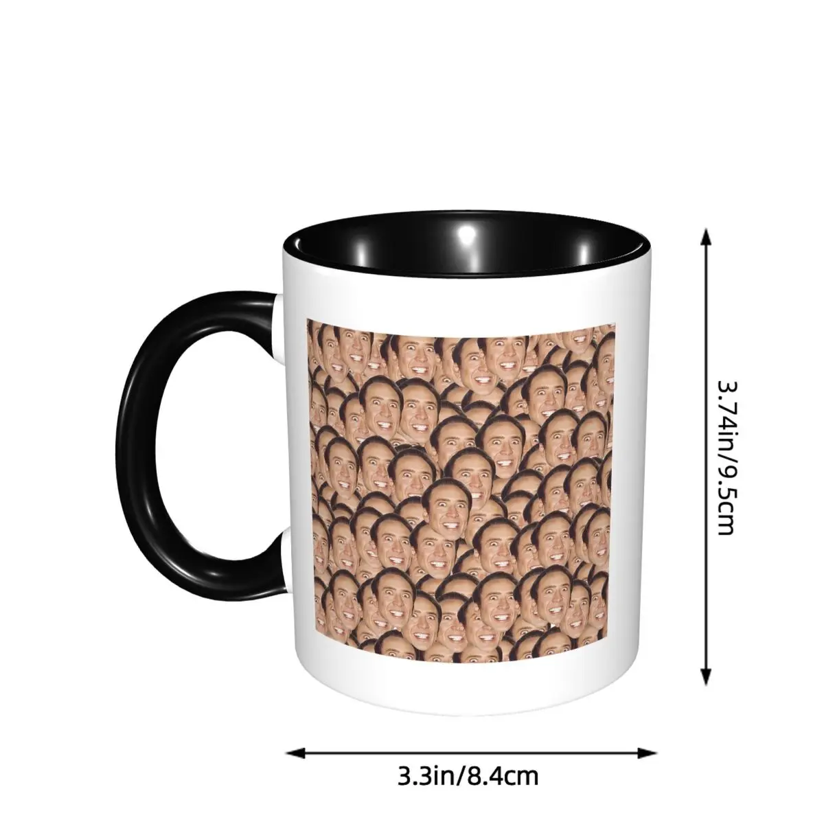Nicolas Cage Meme Mug Funny Ceramic Coffee Cups Tea Mugs Milk Cup Drinkware Gifts for Friends
