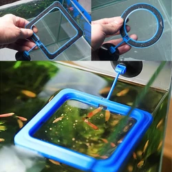 Prevent Feed Floating Everywhere Aquarium Square Circle Feeding Ring Fish Tank Station Fish Food Feed Feeding Ring