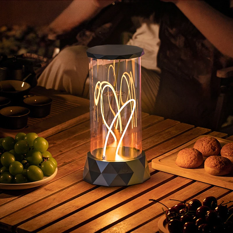 Multi Functional Magnetic Creative Night Light Rechargeable Ambient Table Lamp Touch Desk Lamp Creative Gift Room Decoration Bar