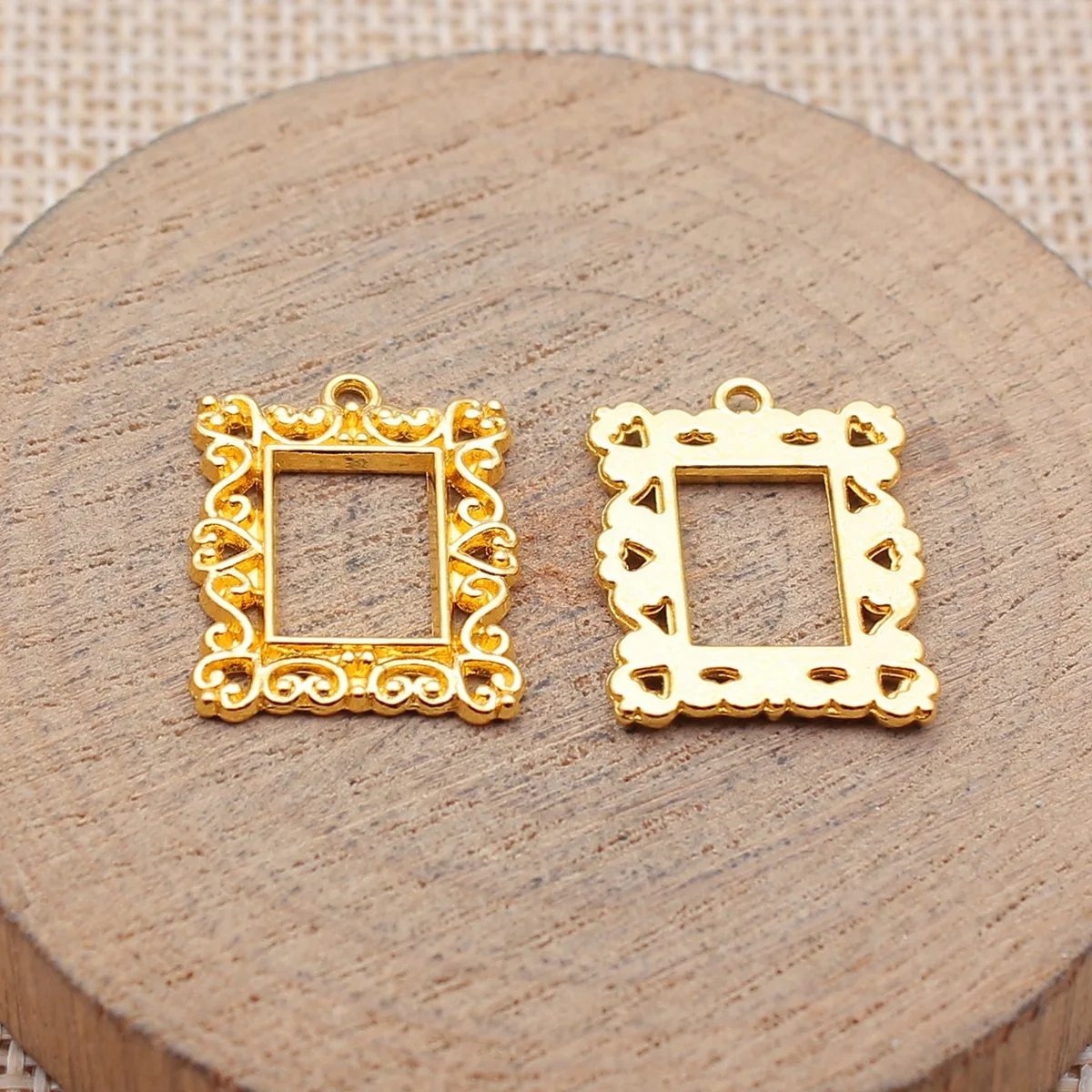 4pcs 20x15mm 6 Colors Retro Rectangle Photo Frame Charms Zinc Alloy DIY Handmade Jewelry Making Accessories