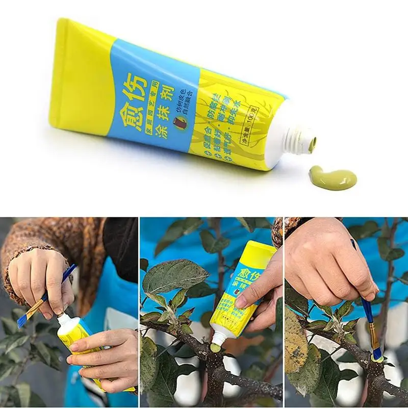 Tree Wound Bonsai Cut Paste Smear Agent Pruning Compound Sealer with Brush effective Tree Wound Bonsai Cut Paste Smear Agent