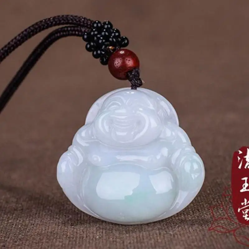 

Natural Myanmar Jadeite Guanyin Buddha Pendant Necklace Men Women Fine Jewelry Genuine Grade A Burma Jade Lucky Charms Amulets