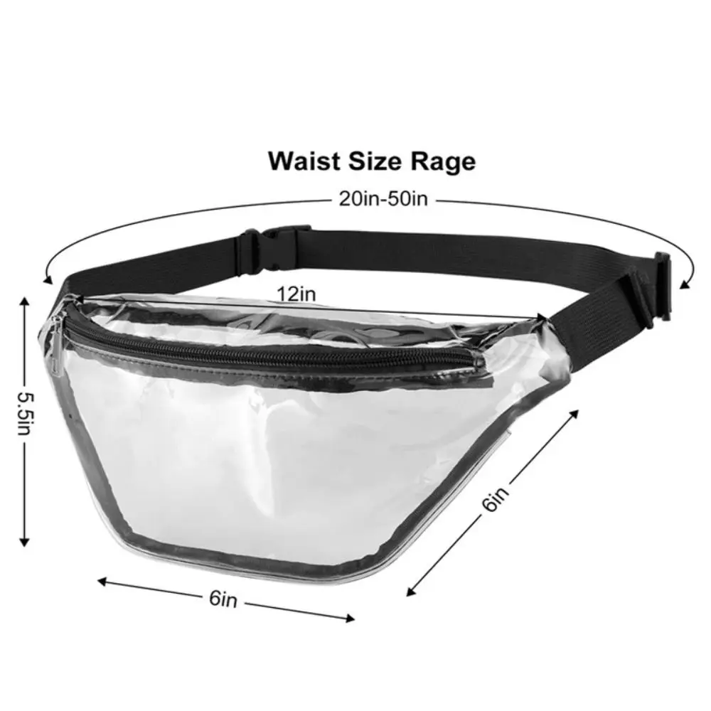 Fashion Waterproof Waist Pack Transparent PVC Waterproof Phone Pouch Waist Strap Fanny Pack Bag Floating Women Men for Swimming