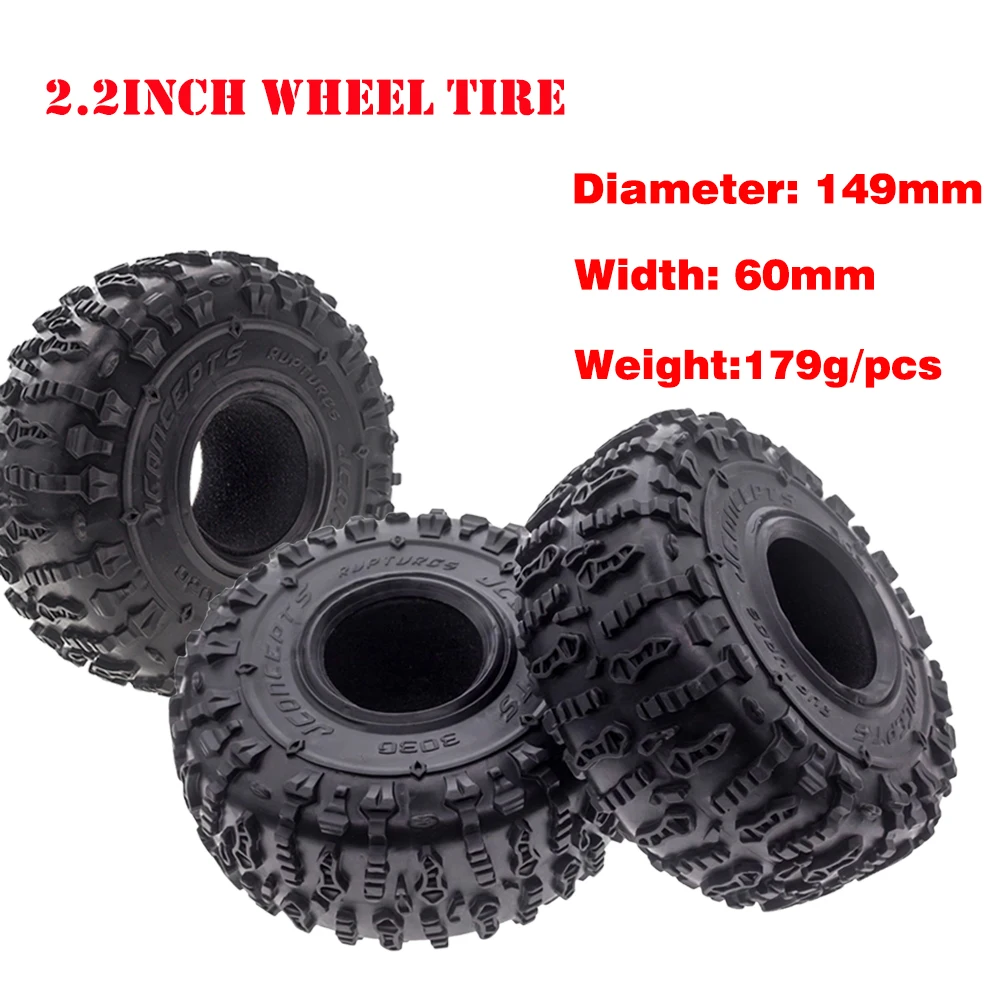 4 шт. 149*60 мм резиновые шины для альпинистского автомобиля, универсальные шины для JC 1:10 RC Rock Crawler Traxxas TRX4 TRX-6 Axial SCX10 90046