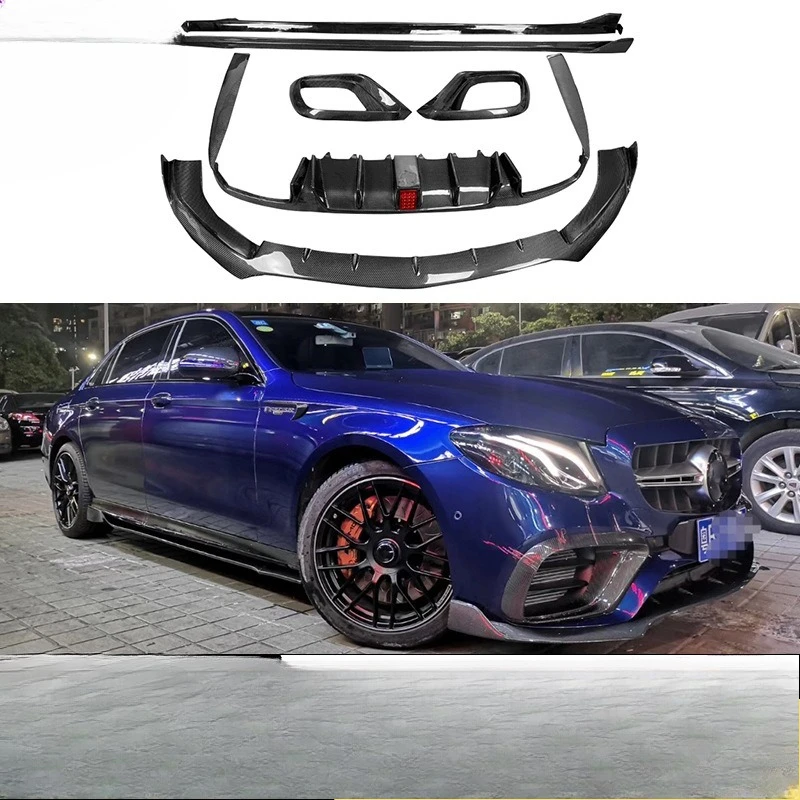 It is suitable for Mercedes-Benz modified to surround the front lip and rear lip side skirt air outlet accessories