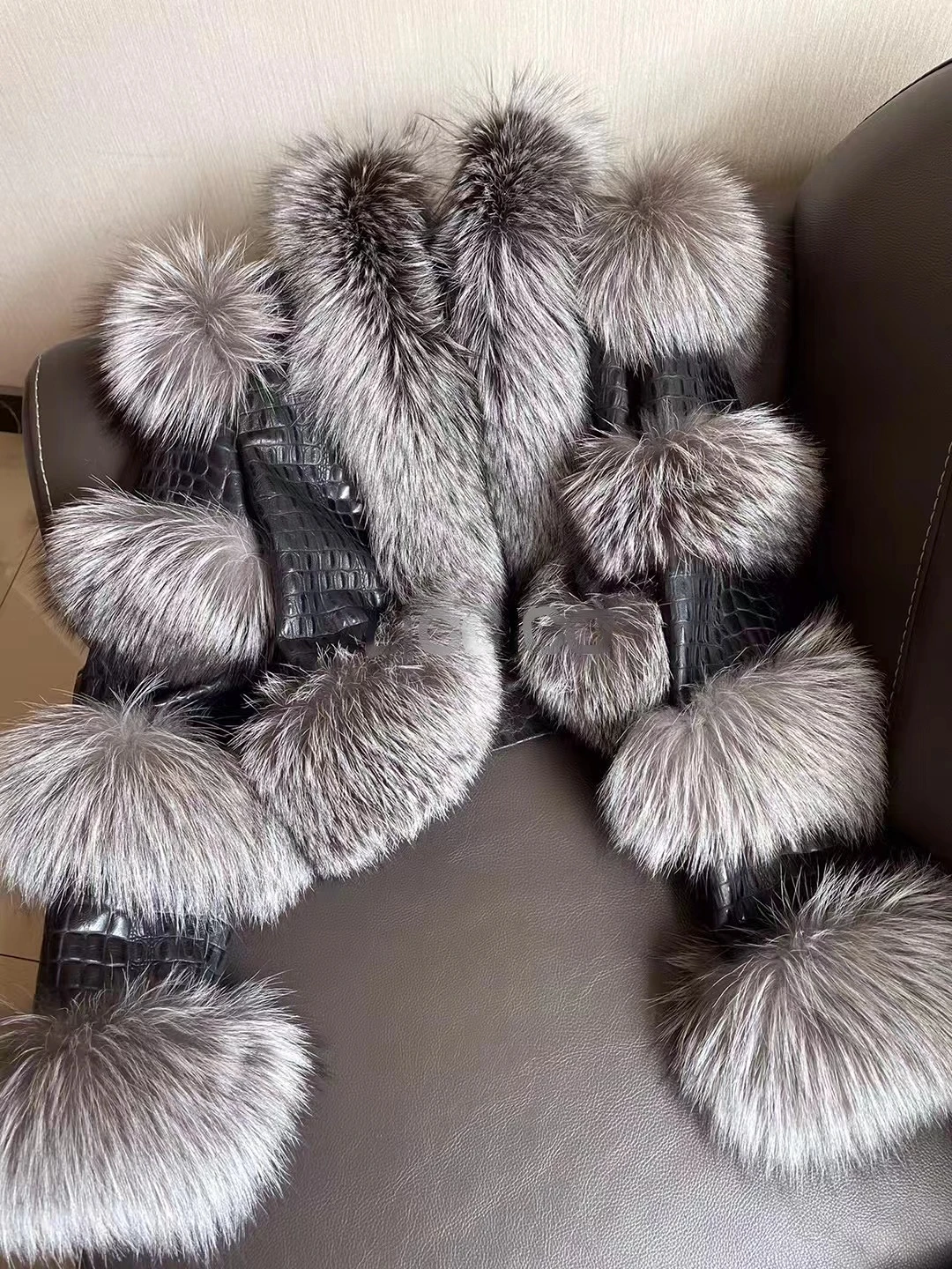 

2023 Spring Autumn Women New Real Fur Coat Ladies Genuine Sheep Leather Jacket Fox Raccoon Fur