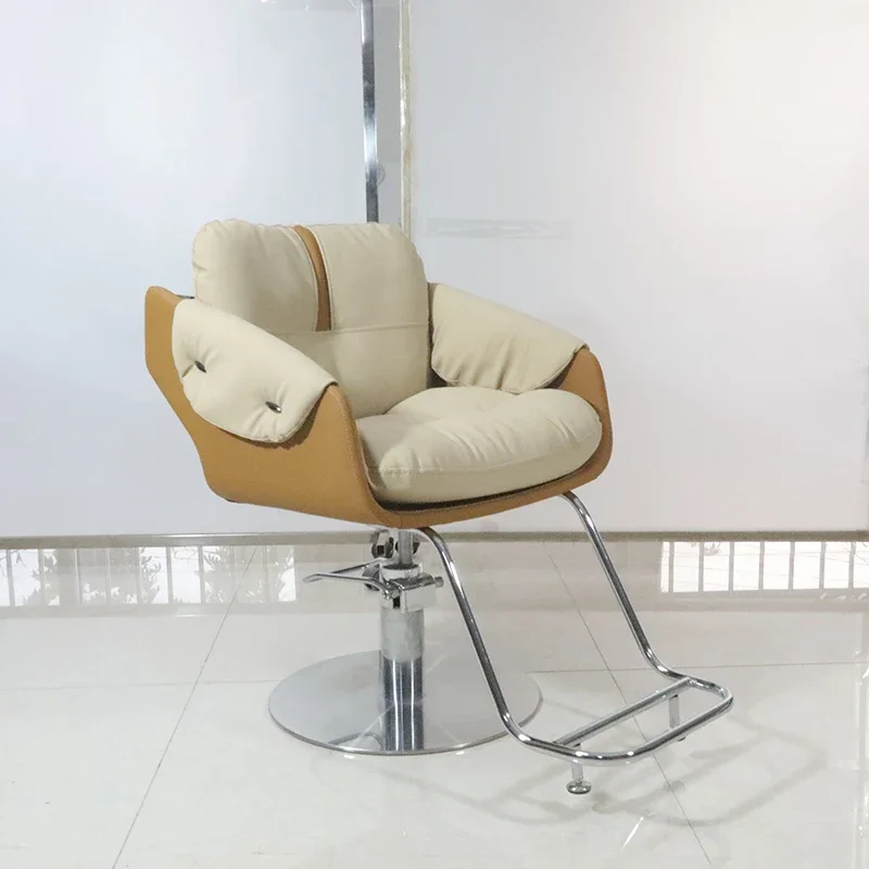 Wholesale cheap luxury stainless steel base small barber chair modern hair salon chair for woman