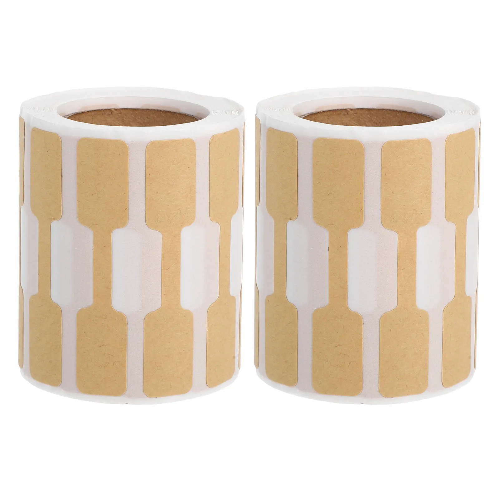500Pcs Jewelry Pricing Labels Kraft Paper Self Adhesive Price Tags Tear Resistant Writable Stickers for Necklace Bracelet