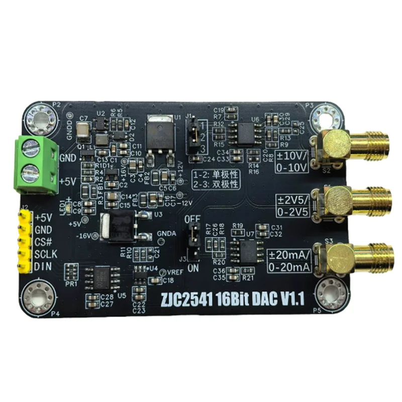 ZJC2541 DAC Module, High‑Precision 16/18‑Bit Digital‑to‑Analog Converter, Single‑Channel Voltage & Current Output ±20mA