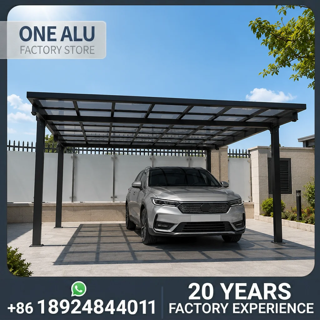 Custom Aluminum Carport Shelter Outdoor Waterproof Parking Canopy for Home Driveway