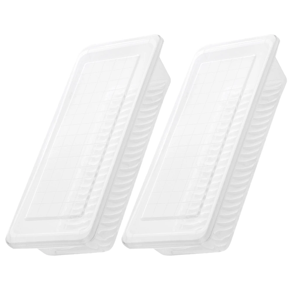 

2Pcs Airtight Storage Containers Fridge Box for Bacon Seafood Fruit Keeper Drain Storage Box For Home Plate Small Size