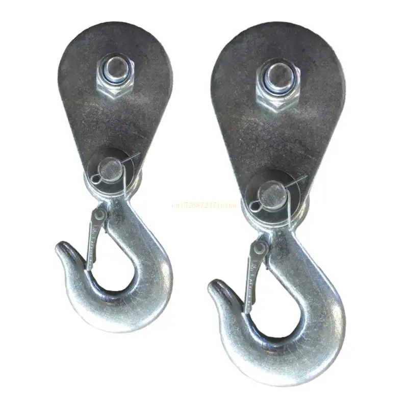 Electric Winch Hook Lifting Pulley Winch Hoist Block Hook Safety Clip 800/1000KG Drop Shipping