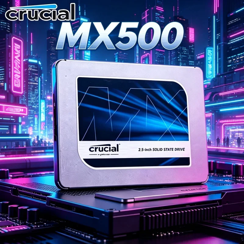 Crucial MX500 SATA SSD 2.5", 240GB to 2TB 3D NAND Flash Internal Hard Drive, PC & Notebook System Upgrade Storage Disk
