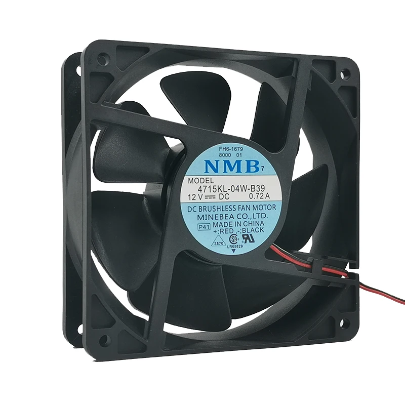 New NMB 2wires 2pin 4715KL-04W-B39 12V 0.72a 12038 12cm 120mm large air volume cooling fan