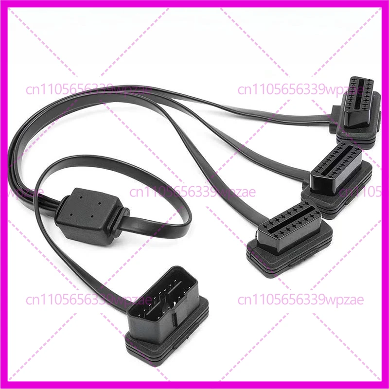 

Угловой удлинительный кабель с плоским проводом obd2, одна точка, три вяз327, переходной кабель