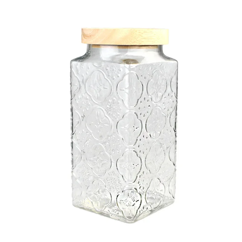 

Thickened glass sealed jar bottle food grade storage jar household tea iced white sugar dried fruit snack storage jar