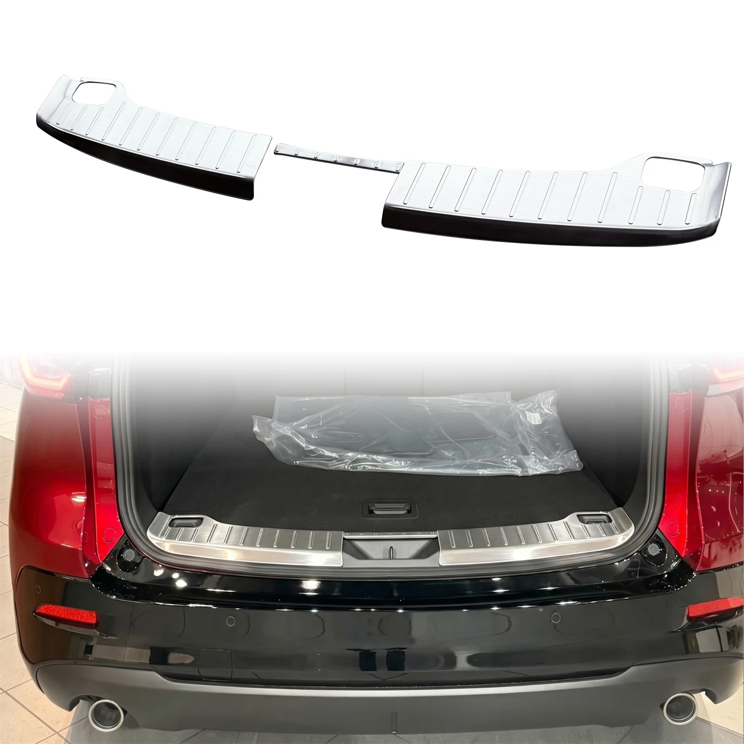 For Mazda CX-5 KM 2026 Car Inner Outer Rear Bumper Sill Guard Plate Stainless Steel Trunk Threshold Protector Accessories