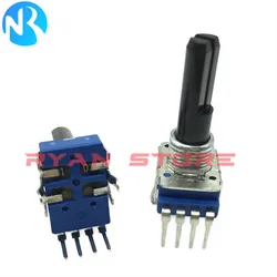 10PCS RK11 10K 4Pin DDJ400 Pioneer DJ With Click Center Midpoint Mixer Potentiometer B103 B10K Half Shaft Length 23MM
