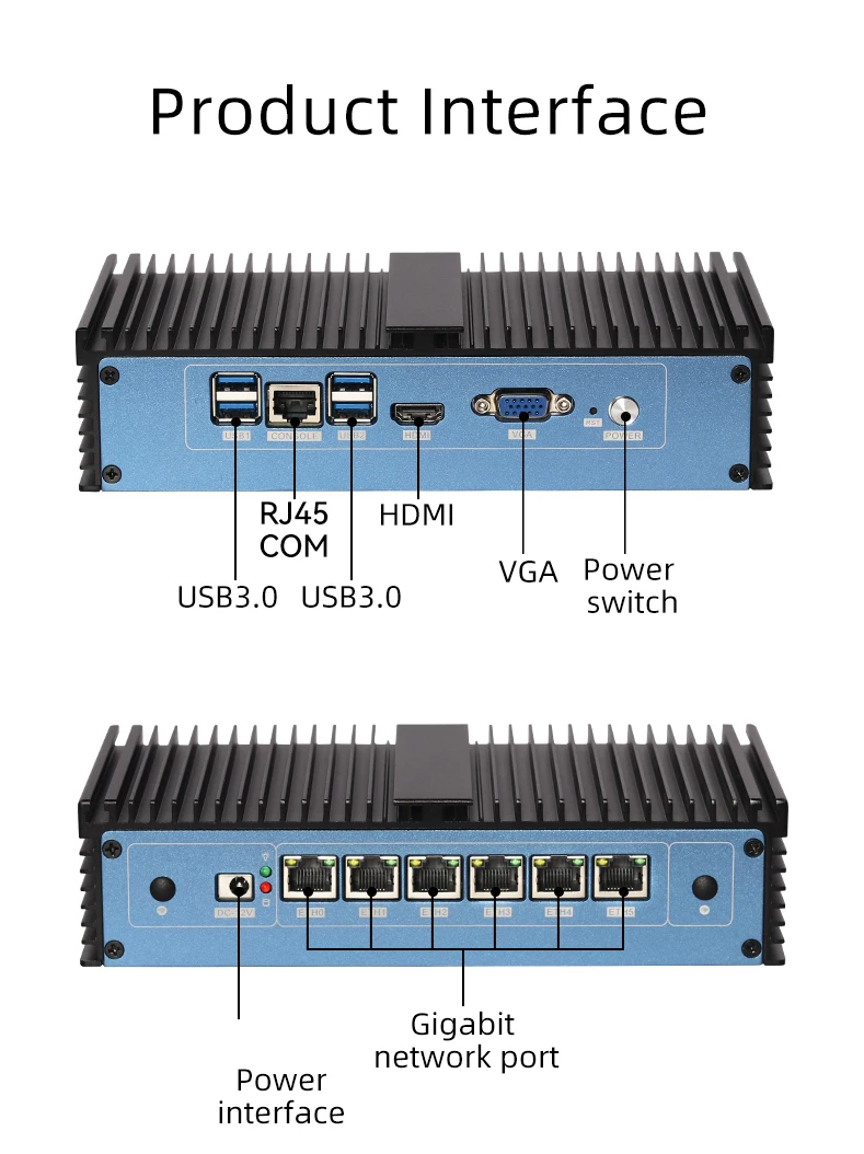 Pfsense-mini pc com núcleo intel i7 6500u, computador fanless, roteador fanless, windows 10, linux, ubuntu, linux