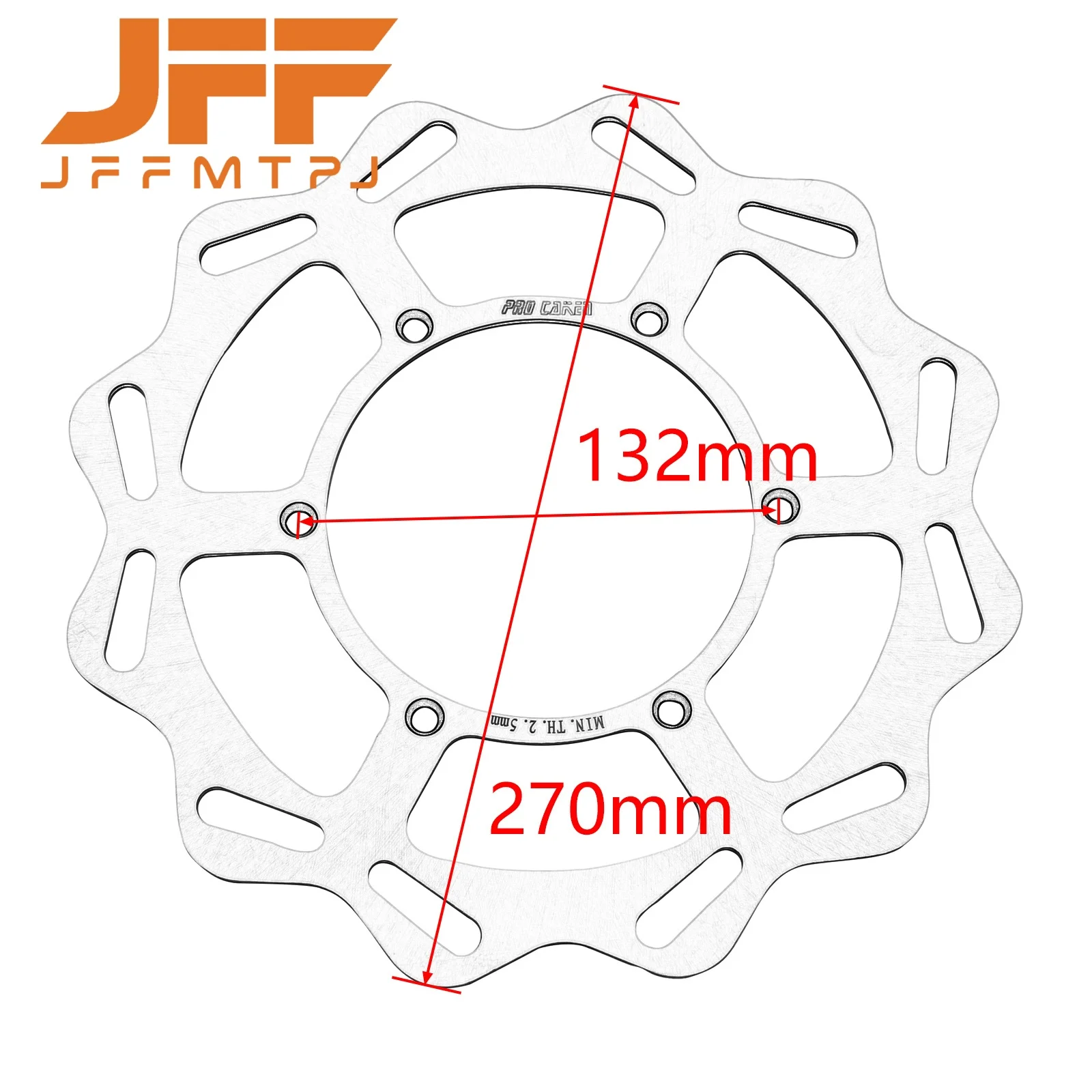 Motorcycle 270mm 245mm Front and Rear Brake Discs For Yamaha WR125 WR250 WR250F WR400F WR426F WR450F 1998-2021 YZ125 YZ250 Parts