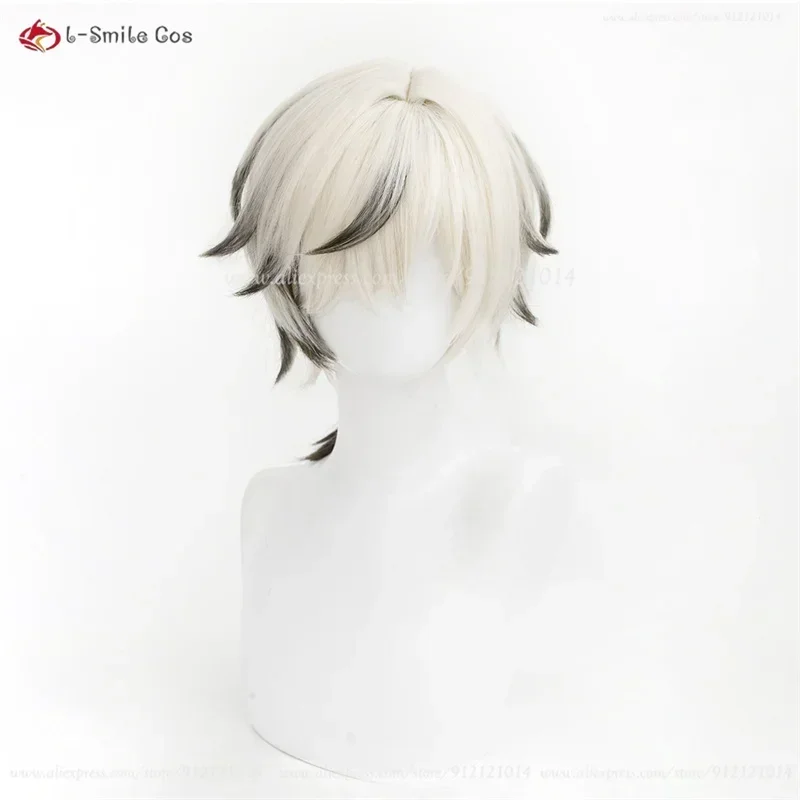 High Quality Game Honkai: Star Rail Arlan Cosplay Wig 35cm Gradient Arlan Wigs Heat Resistant Hair Party Anime Wigs + Wig Cap