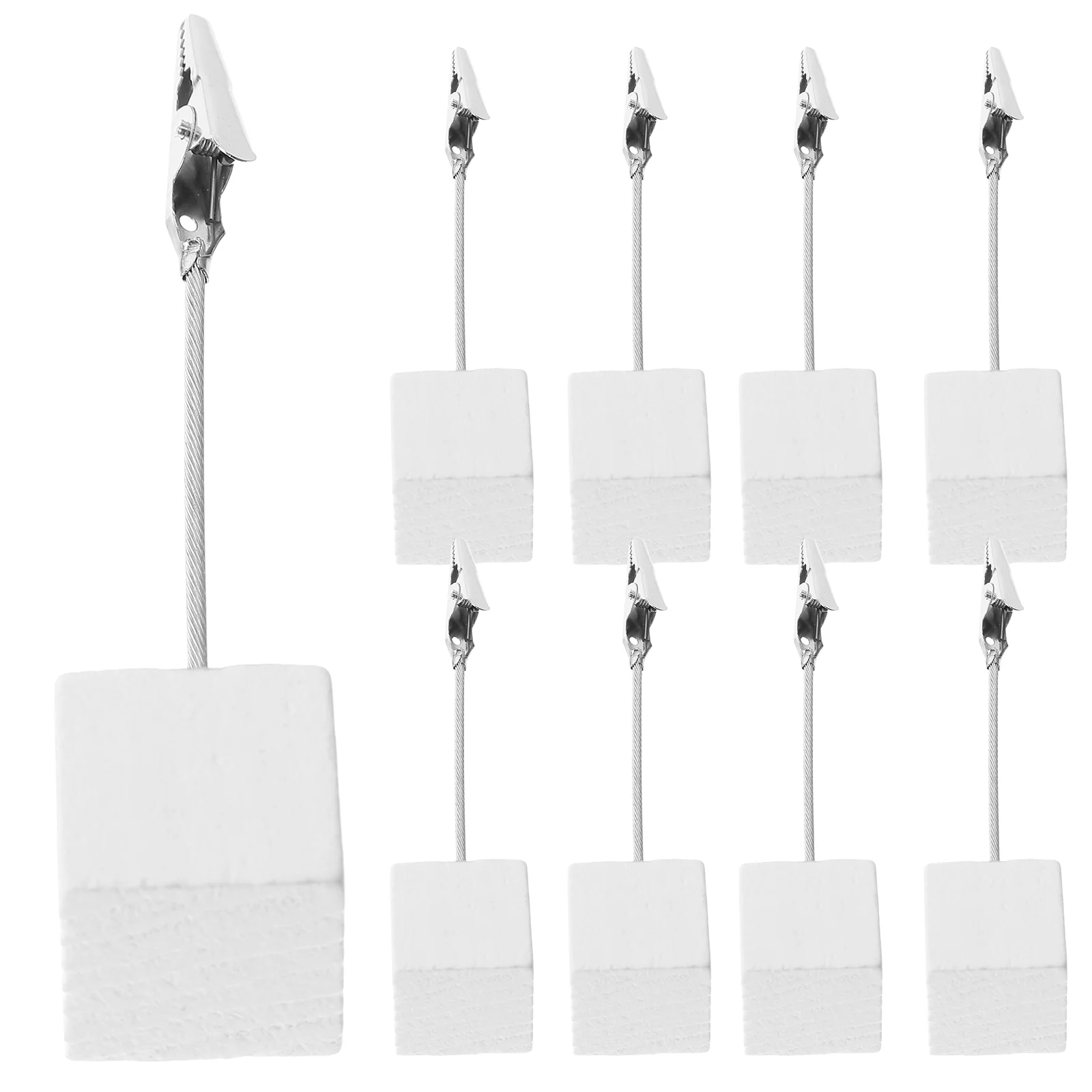 NUOLUX-soporte para notas, Base de cubo, 10 piezas, Clip para notas de papel (blanco)