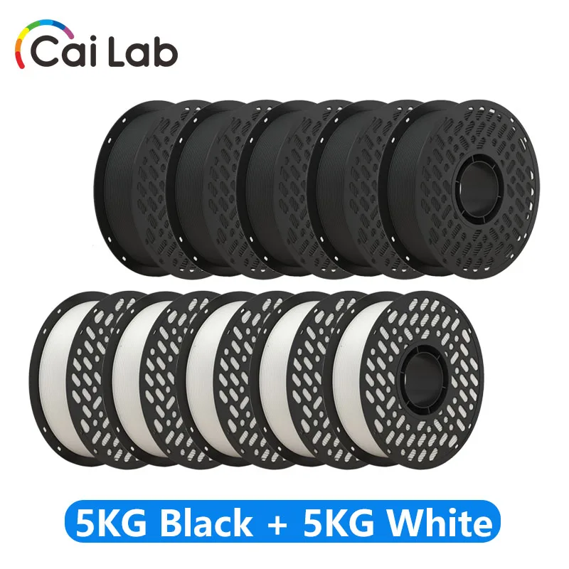 

CaiLab 5KG/10KG PLA+ 3D Printer Filament 1.75mm PLA for FDM 3D Printer Smooth Printing Compatible with Bambu Lab Creality