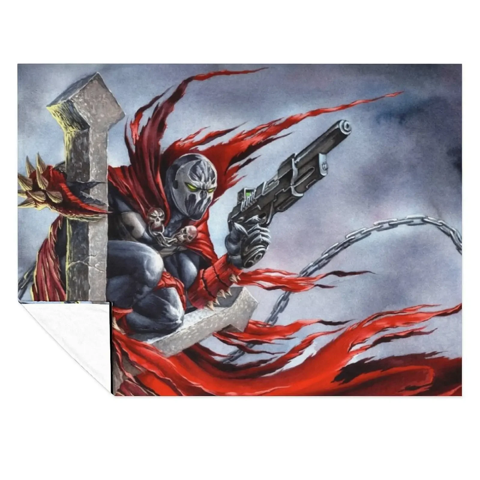 

Spawn on the cross - Spawn Fan Art Throw Blanket Polar blankets and throws Vintage Heavy Blankets
