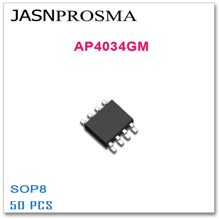 

JASNPROSMA 50PCS AP4034GM N-CHANNEL SOP8 AP4034 High quality